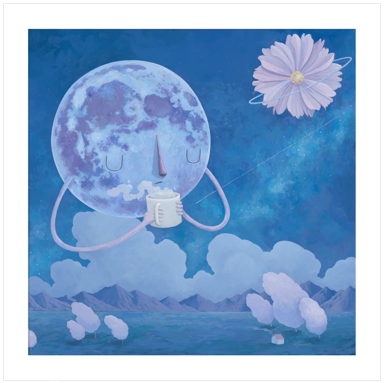 Yoskay Yamamoto - "Cozy Up" Art Print (8 x 8)