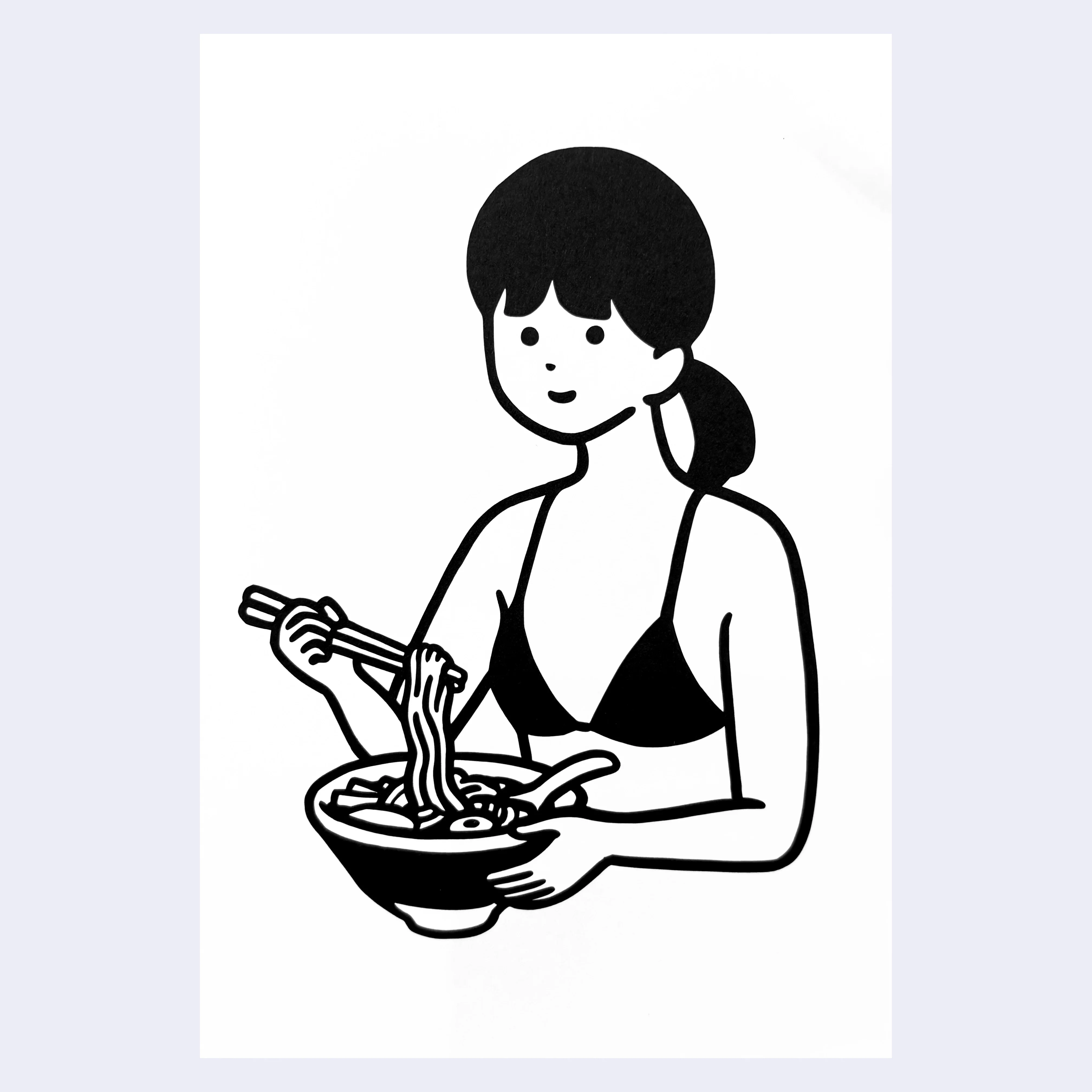 Yutanpo - Japanese Popular Foods w/ Bikini Girls Postcard Set - Image 3